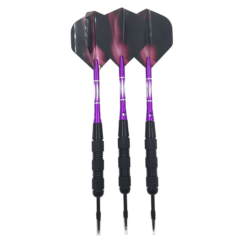 New Dart High-quality 3Pcs Steel Pointed Darts Indoor Throw Sports Professional 20g Darts Purple Aluminum Shafts Flight Dardos