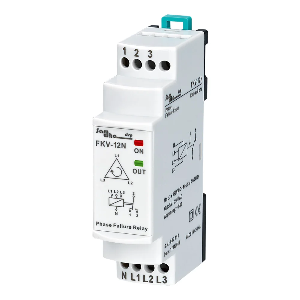 Samwha-Dsp FKV-12N 3*380VAC With Neutual Three-Phase Phase Failure, Phase Asymmetry (Fixed. 40%) Relay