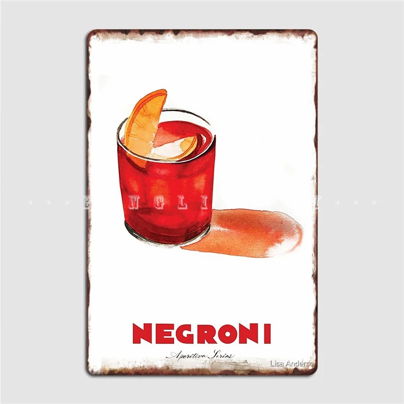 

Металлическая вывеска Negroni для коктейлей, настенная пещера, паб, гараж, Забавный постер, оловянный знак, постер