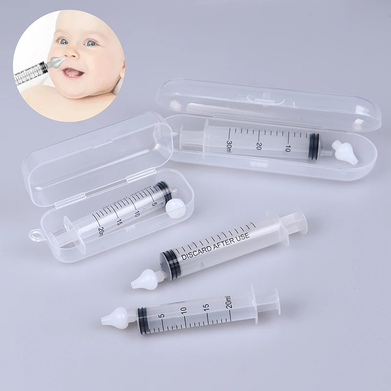 1/2/4PCS/Lot 10ML/20ML/30ML Baby Nose Clean Needle Tube Infant Baby Care Nasal Aspirator Cleaner  Baby Rhinitis Nasal Washer