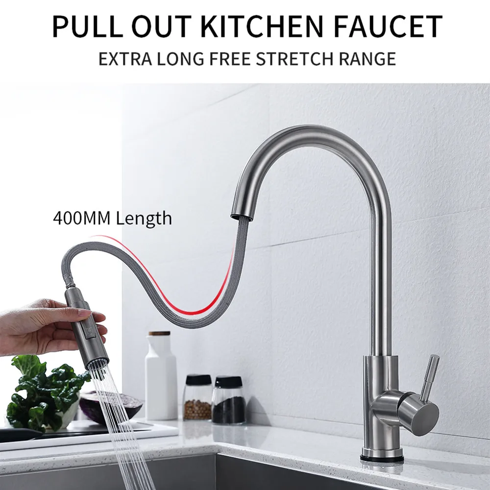 Touch on Kitchen Faucets with Pull Down Sprayer Single Handle Kitchen Sink Faucet with Pull Out Sprayer Sensor Kitchen Faucets