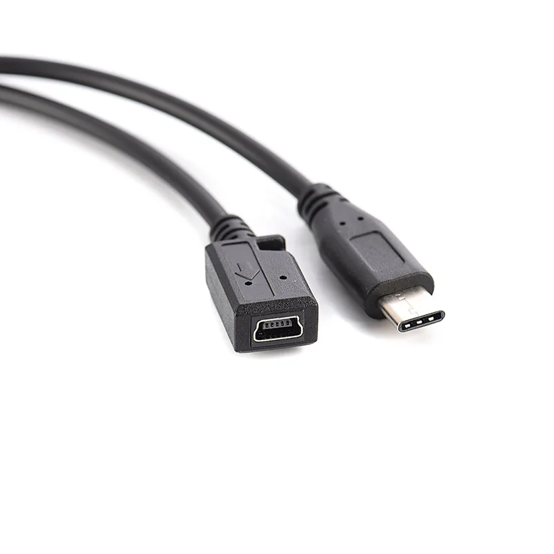 Type C USB 3.1 Male to Mini USB Female Charging Data Cable Cord Adapter