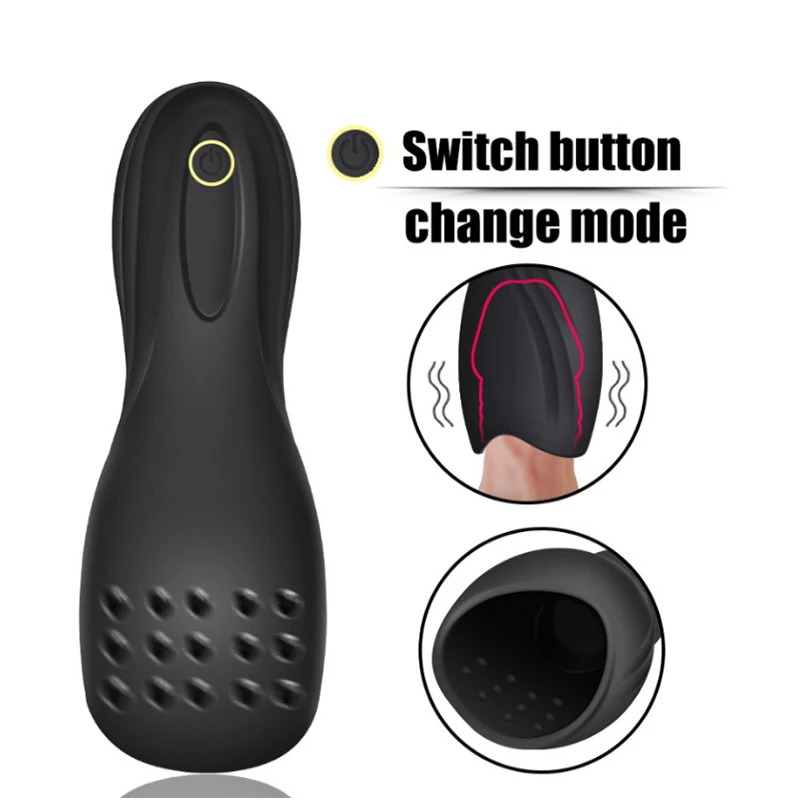 New 10 Modes Penis Delay Trainer Male Masturbator Vibrator Automatic Oral Climax Sex Glans Stimulate Massager Sex Toys for Men