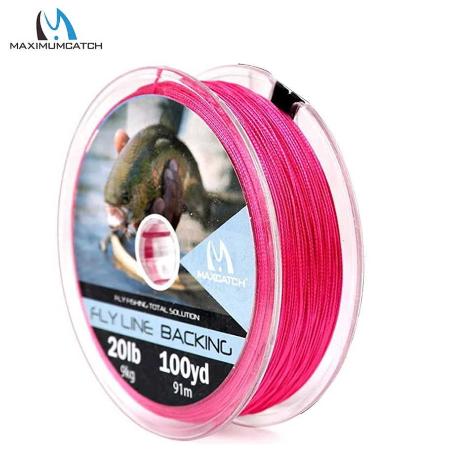 Maximumcatch Backing Fly Line 100/300 Yards 20/30LB Mehrfarbige Backing Line Geflochtene Fliegenfischschnur