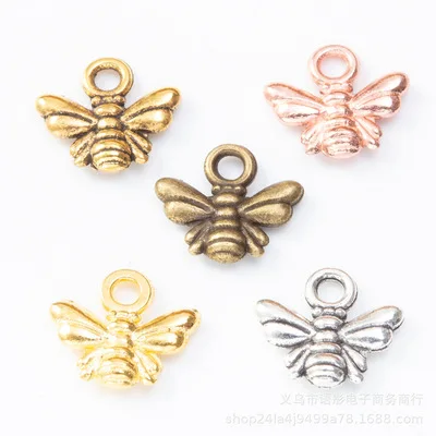 

30pcs Charms bee 10x11mm Tibetan Silver Plated Bronze Gold Pendants Antique Jewelry Making DIY Handmade Craft