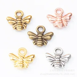 30pcs Charms bee 10x11mm Tibetan Silver Plated Bronze Gold Pendants Antique Jewelry Making DIY Handmade Craft