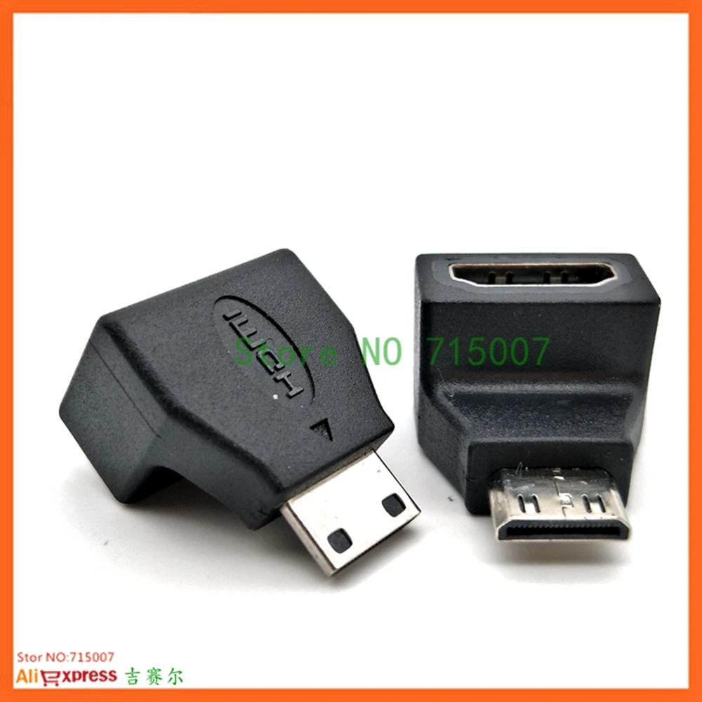 Adaptateur d'extension Mini mâle HD plaqué or 1080P, compatible avec Standard HD femelle, convertisseur F-M HDTV femelle vers mâle