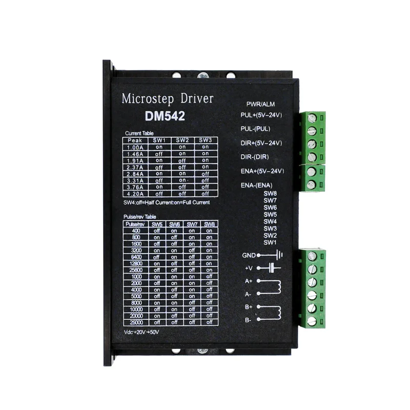 DM542 microstep motor Nema17 Nema23 Stepper motor driver cintroller brushless DC motor shell for 42 57 stepper motor