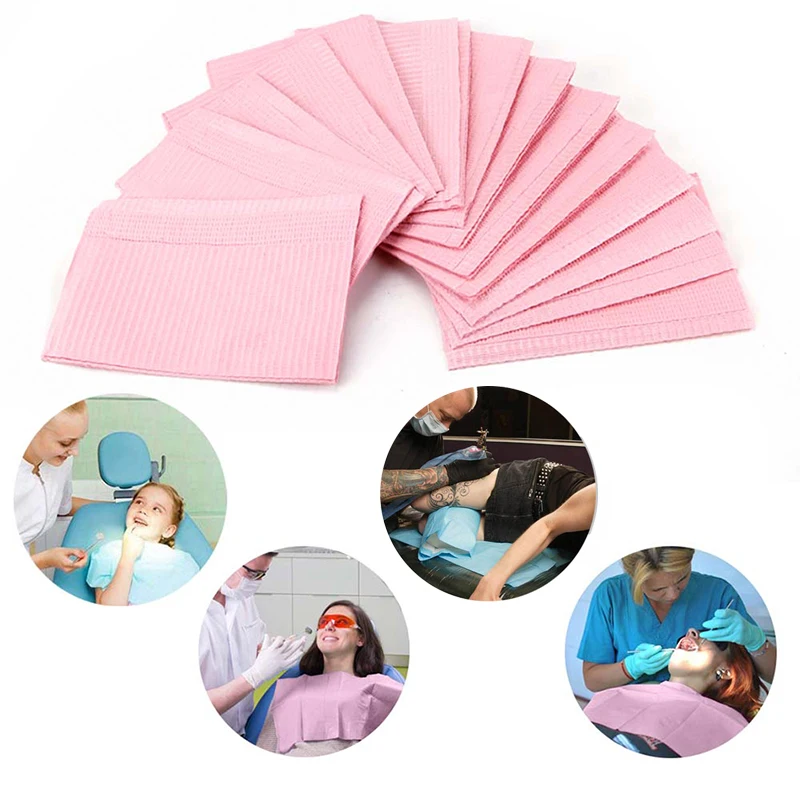 5pcs Microblading Supplies Dentist Oral Hygiene Paper Dental Disposable Patient Bibs Cleaning Tools for Tattoo Accessories