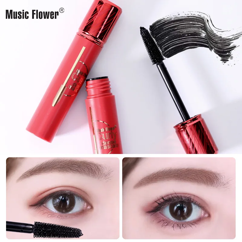 MusicFlower Cross Border Hot Selling 4D Curling Long-lasting Lengthening Waterproof Anti-smudge Mascara M6054