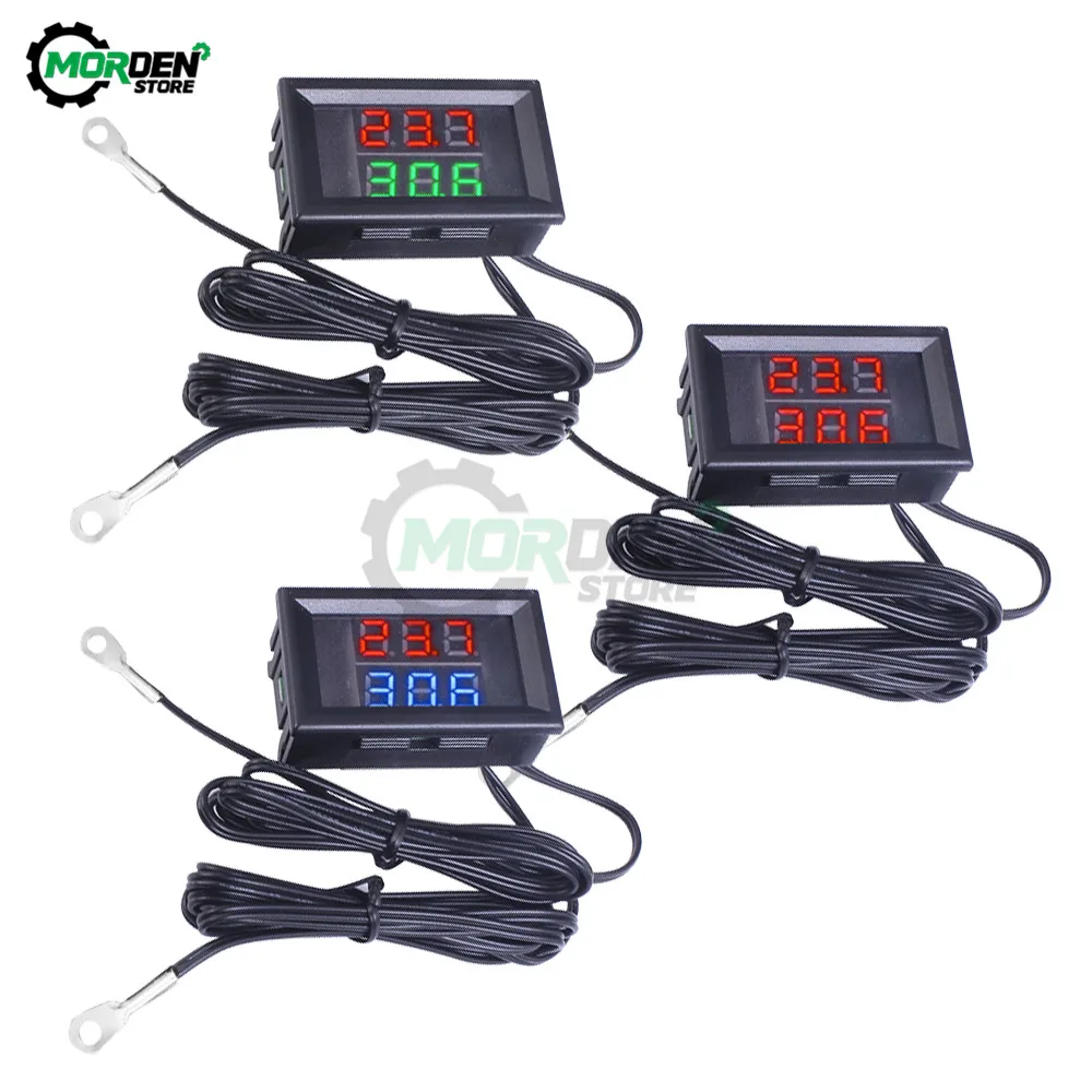 Mini DC4-28V LED Digital Termometer Sensor Hygrometer Pengukur Kulkas Akuarium Monitoring Display Kelembaban Detector