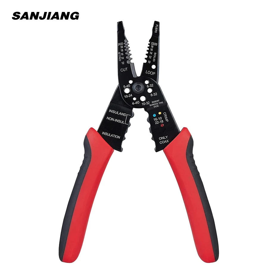 Wire Stripper 10-22 AWG Wire Splicer Cable Stripper Multipurpose Wire Stripping Tool Electrical Wire Pliers with Screw Cutter