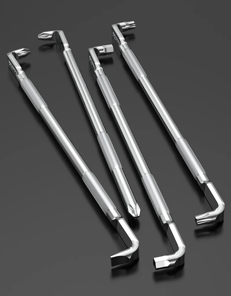 Verlängert Schraubendreher Bit Phillips/Schlitz/Hex/Torx 90-Grad Rechten Winkel Ellenbogen Magnetische Z/L typ Schraubendreher – Detail 7