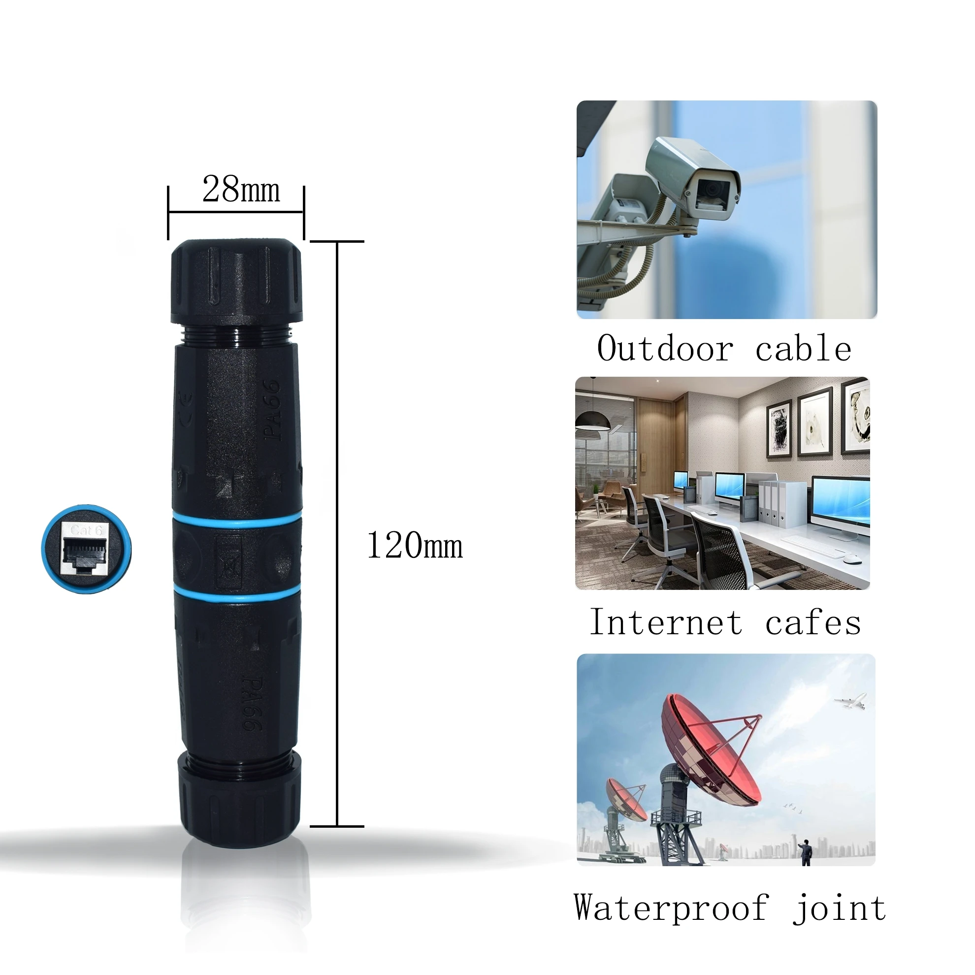 YXY Waterproof Connectors IP68 2 Pin Solder Wire Cable Range 4.5-10mm Easy installation