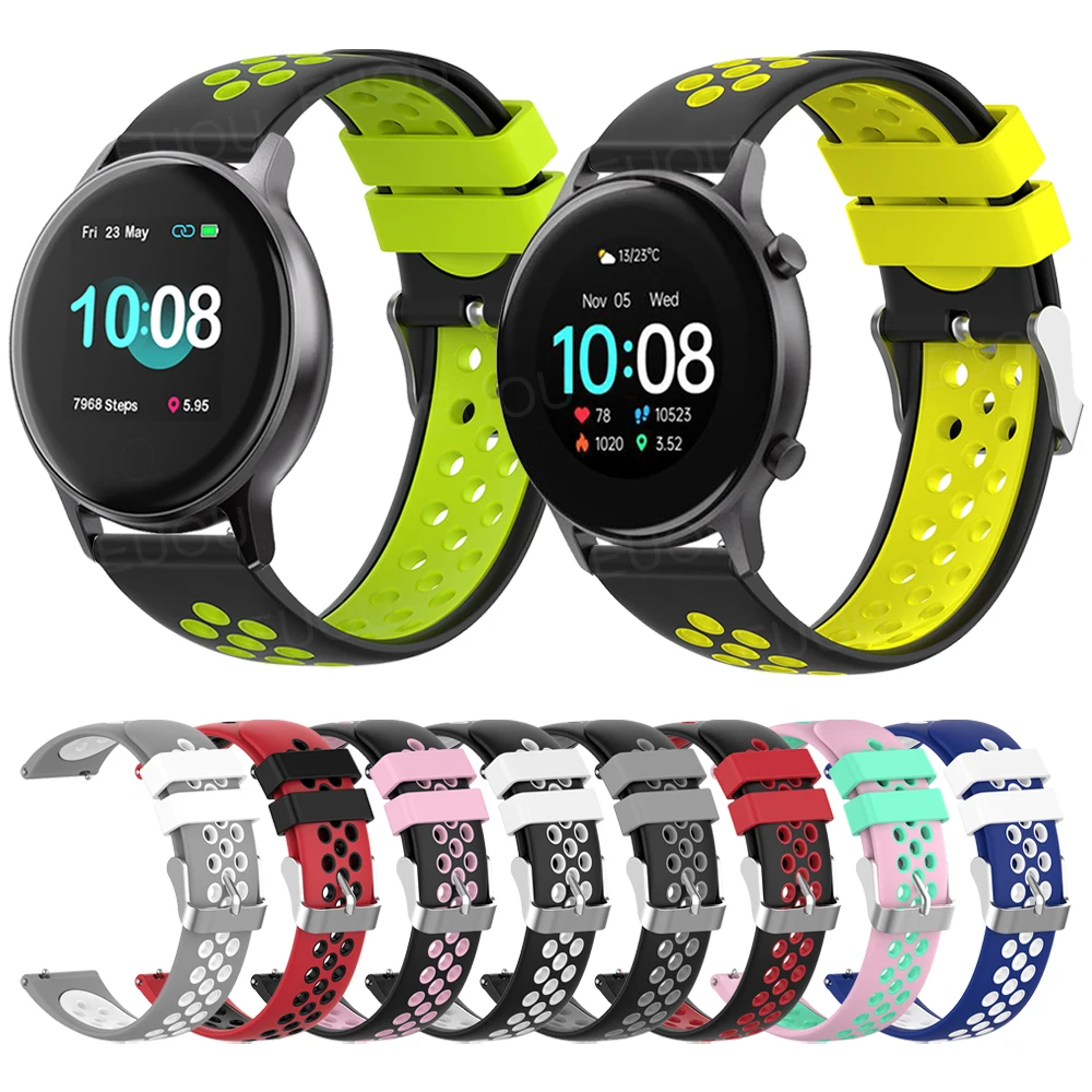 Double color Silicone Band For UMIDIGI Watch Strap For UMIDIGI Uwatch 2S 3S Urun S Uwatch2 Wriststrap Bracelet Replace Watchband