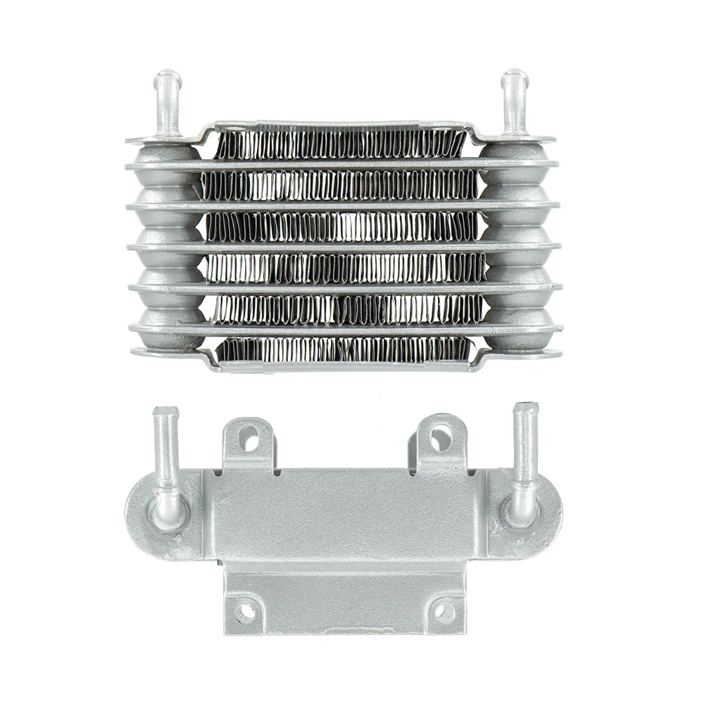 Universal 8mm Silver Aluminum Racing Fuel Oil Cooler for Car, Motorcycle, Diesel & Gasoline Small Engines - SO-01 Car Accessorie