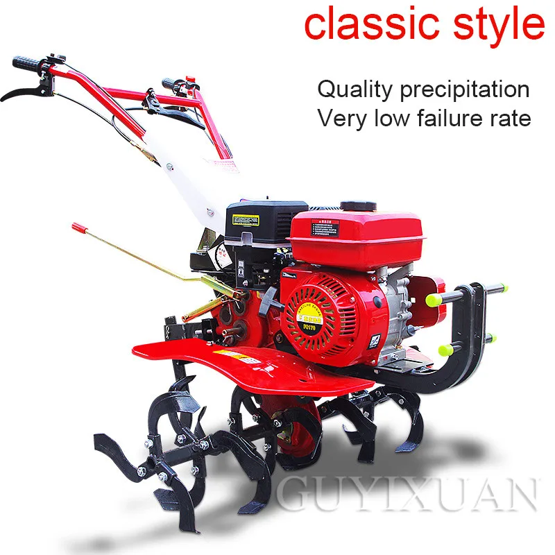 Multi-purpose tillage machine agricultural machinery weeding rotary tiller arable land soil loose soil small trencher  