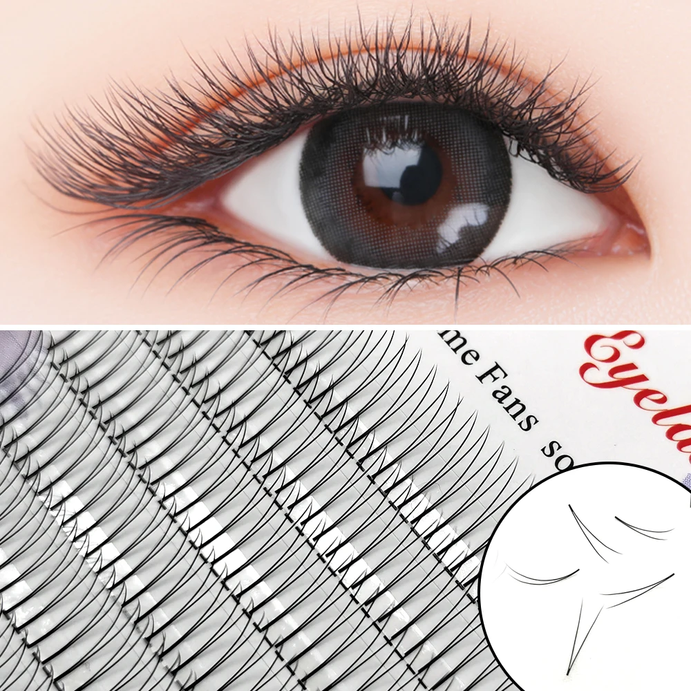 2d 3d 4d Eyelashes Premade Volume Fans Soft Natural Mink Lashes Individual Eyelash Extension C/D Curl Lashes Russian Short Stem