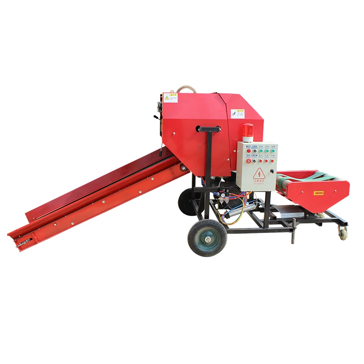 Mini Automatic Movable Round Wheat Corn Straw Silage Hay Crop Grass Wrapping Bundling Baler Machine