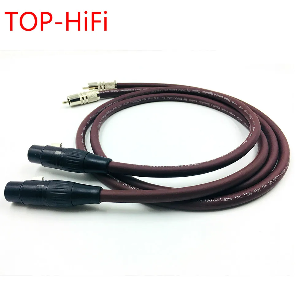 

TOP-HiFi Pair Rhodium Plated 2RCA Male to 2 XLR Female Cable RCA XLR Interconnect Audio Cable with Prism OMNI 2 Wire