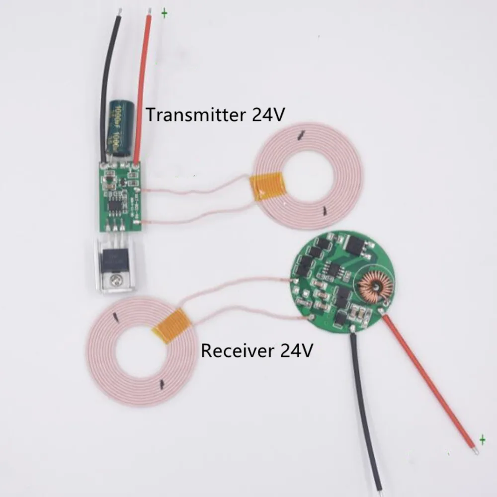 Imagem -04 - Taidacent Bobina de Alta Potência Indutiva Magnética Placa Pcb Carregamento sem Fio 24v 1.2a 12v 2a 5v 3.8a Carregador sem Fio Almofada Módulo