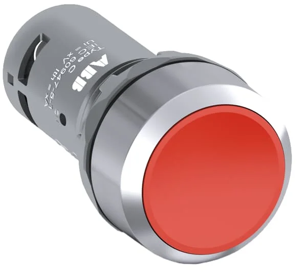 10 pcs CP2-30R-10 10010903 1SFA619101R3011 Compact Pushbutton  Maintained - Flush - Red - Non-illuminated - Chrome plastic - 1NO