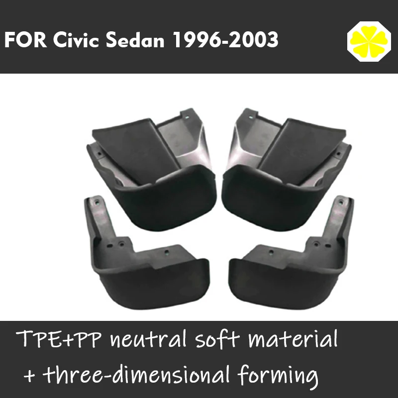 FOR Civic 4dr Sedan 1996-2003 Mudflaps Guard Splash Mudguards Fender Mud Flap Car Accessories Auto Styline Front Rear 4pcs