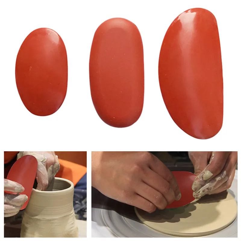 3 Pcs/set of  Pottery Tools Rubber Scraper DIY Clay Sculpture Soft Repair Scraper Ceramic Art Sculpture Modeling Auxiliary Tool