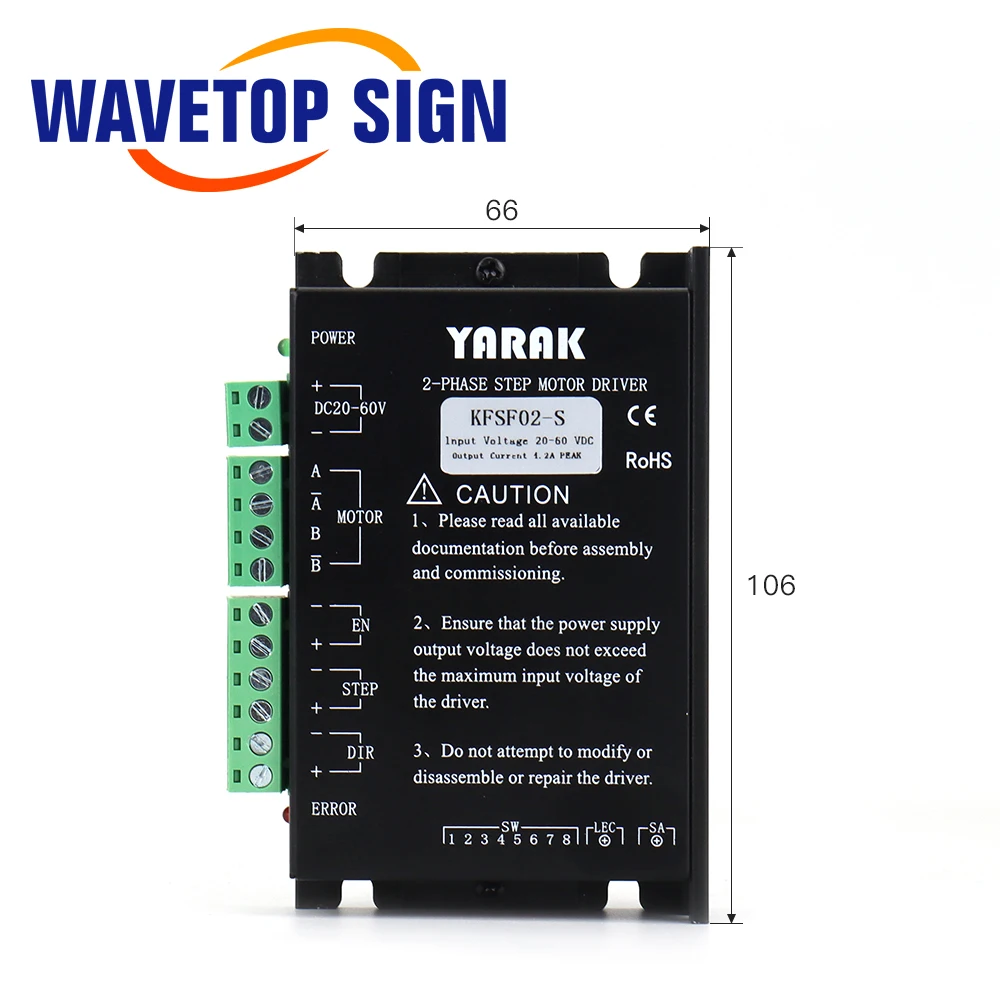 Imagem -02 - Wavetopsign Yueming Stepper Motor Driver Yarak Kfsf02-s Substituir Y2s3060-s para Gravação a Laser e Máquina de Corte