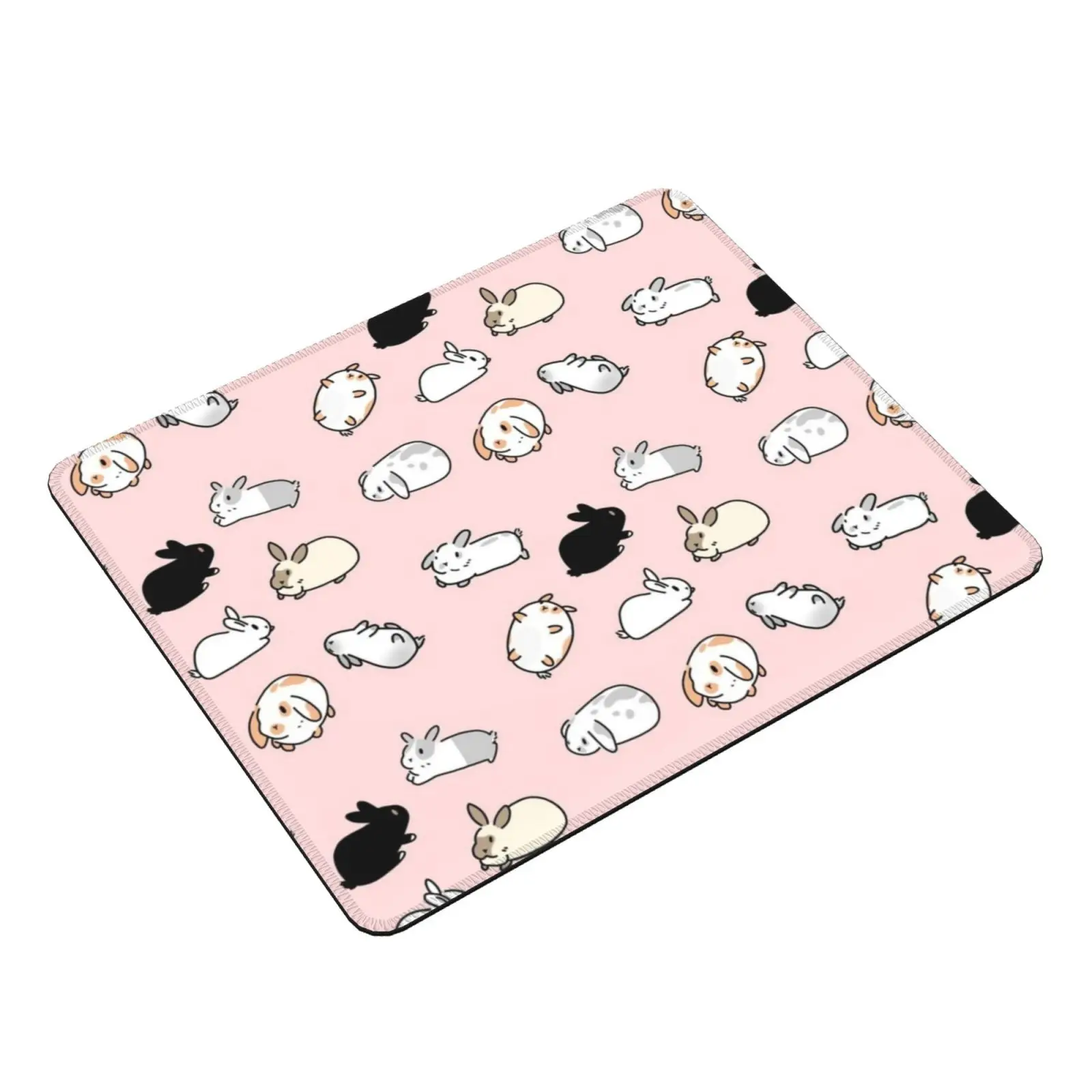 Bunny Rabbits Mouse Pad 2449 White Simplistic Mimimalist Bunny Rabbit Rabbits Bunnies Kawaii