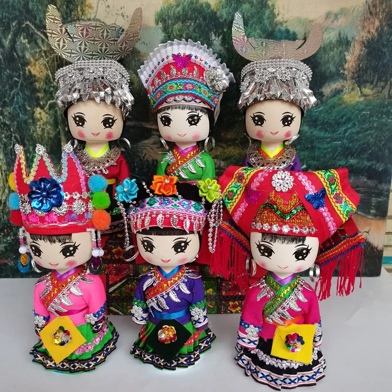 

Humanoid Doll Ethnic Minorities in China Tourist Arts and Crafts Limited Collection of Toys Baby Gift