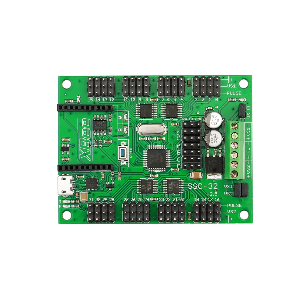 SSC32-V2.5 32ch Servo Controller multicanale con interfaccia USB XBEE Fit PC MAC LINUX per Hexapod Spider e robot Biped