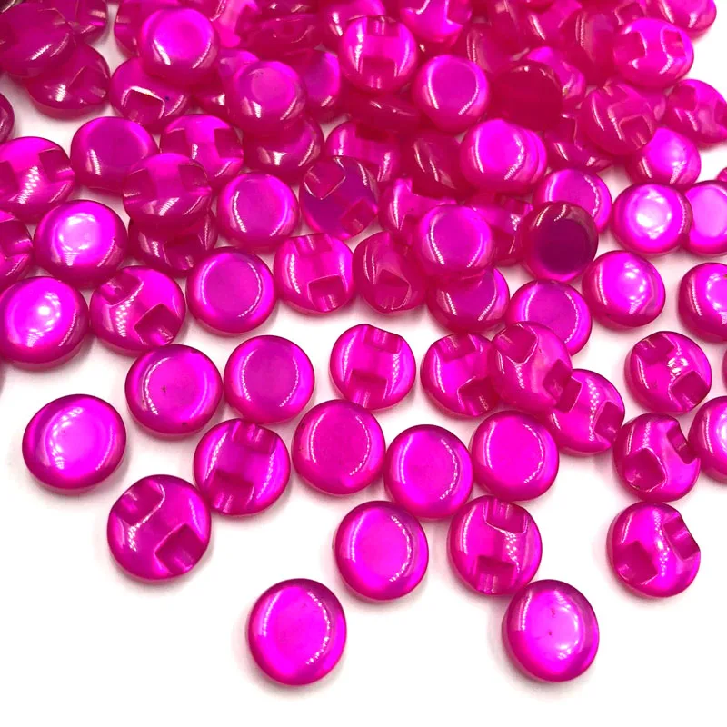 50 pcs 12 mm Hot Pink Cat's Eye button craft/sewing/baby lot mix PT82