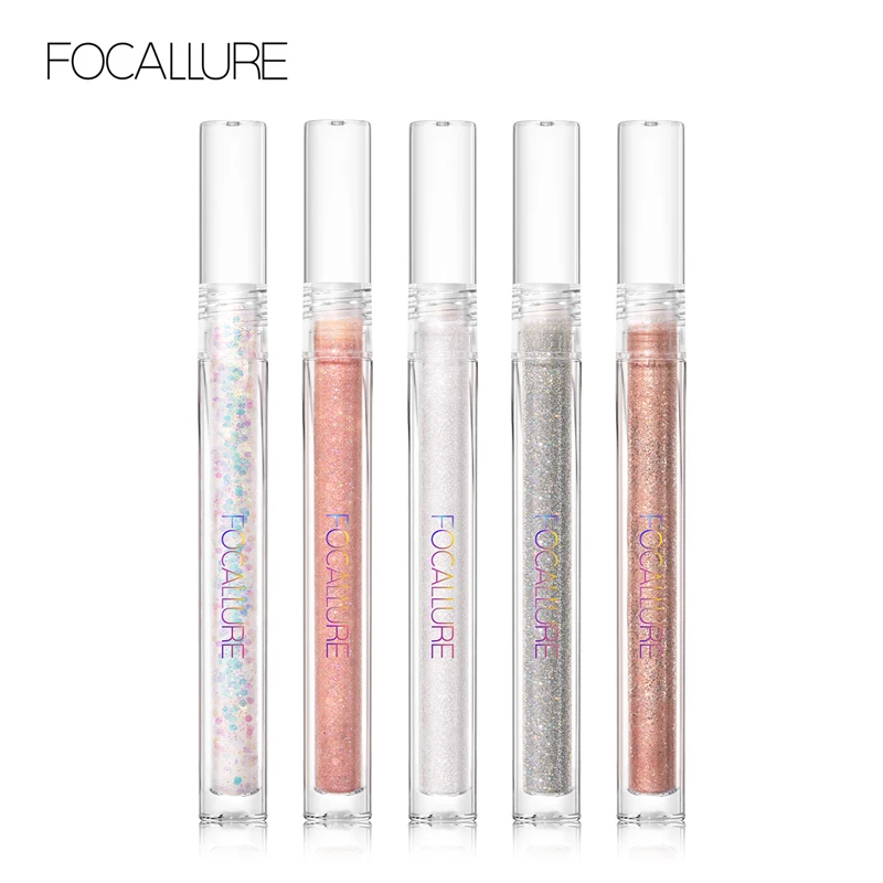 FOCALLURE Liquid Eyeshadow Diamond Shiny Eyeshadow Palette Make up For Woman Long lasting Shimmer Pigmented single Eye shadow