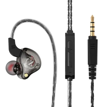 EARDECO şeffaf cep telefonu için kablolu kulaklıklar bas kulak içi kulaklık kulaklık mikrofonlu kulaklık kulakiçi gürültü iptal
