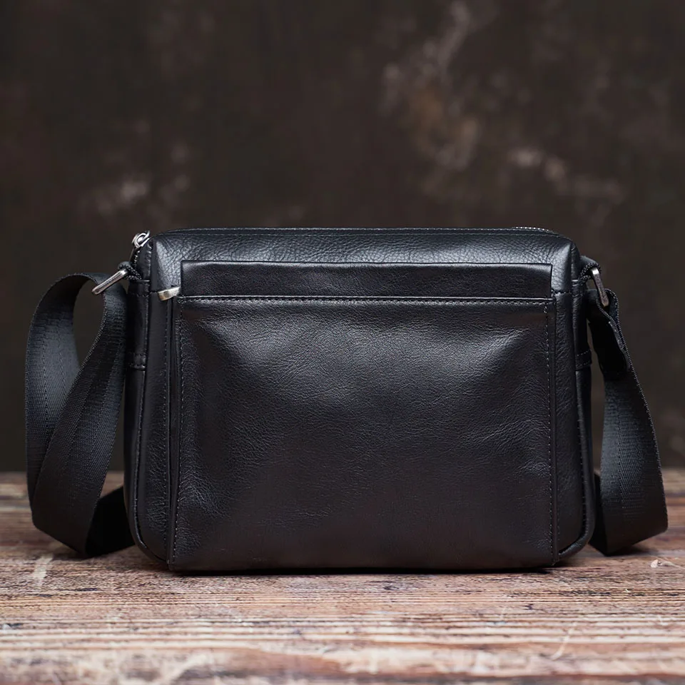 NUPUGOO Casual männer Schulter Tasche Aus Echtem Leder Mode-Trend Messenger Original Kleine Crossbody Zipper Tasche Für 9,7 Zoll Ipad – Detail 8
