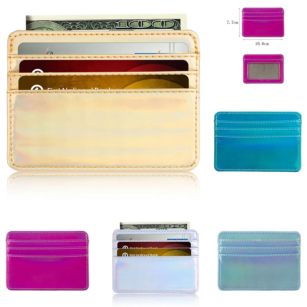 1pcs Card Holder Fashion Rfid Blocking Pu Leather Wallet Credit Id Card Holder Women Girls Money Purse Valentine's Day Present