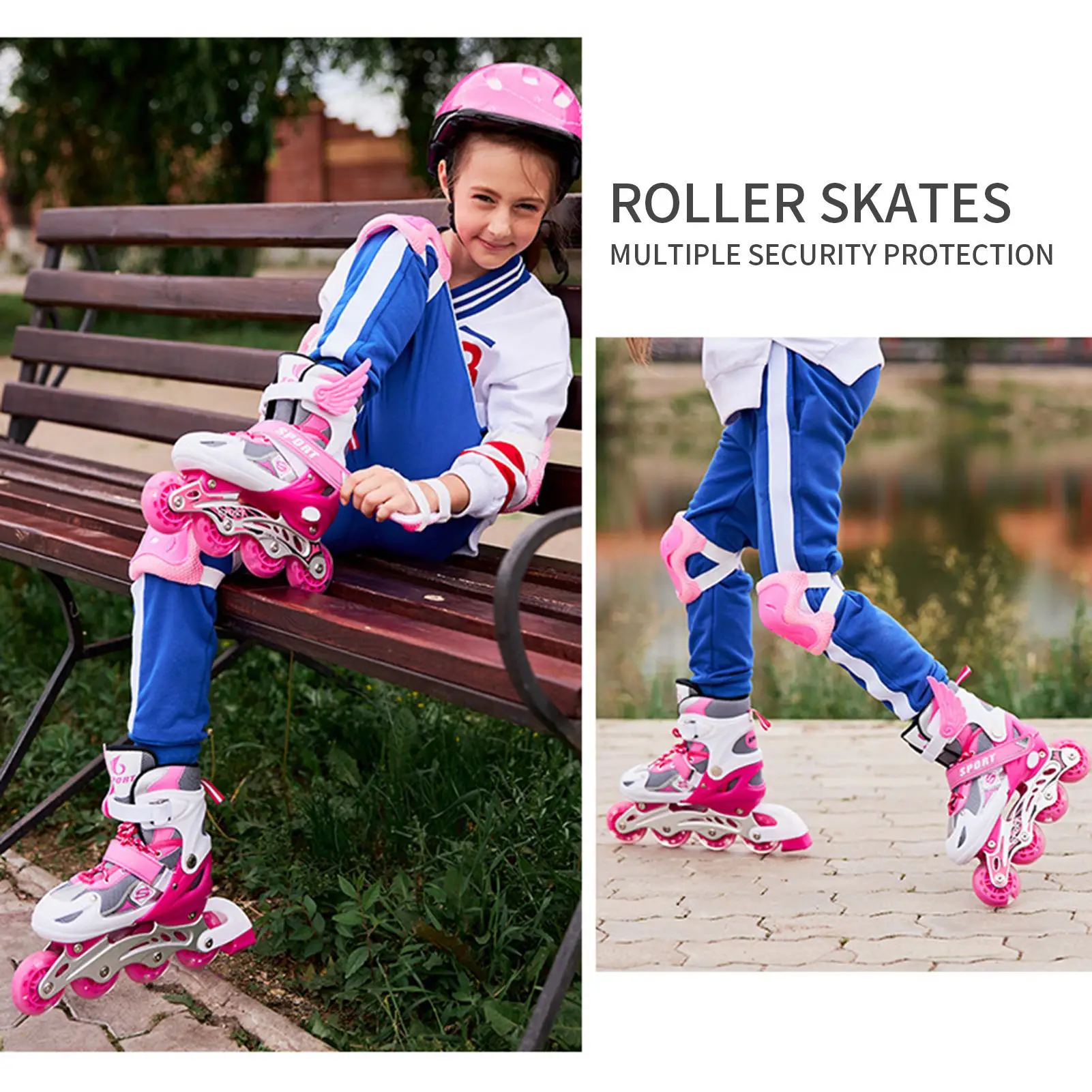 Meninos da menina crianças patins sapatos de patinação deslizantes inline tênis com 4 rodas 1 linha patins sapatos criança