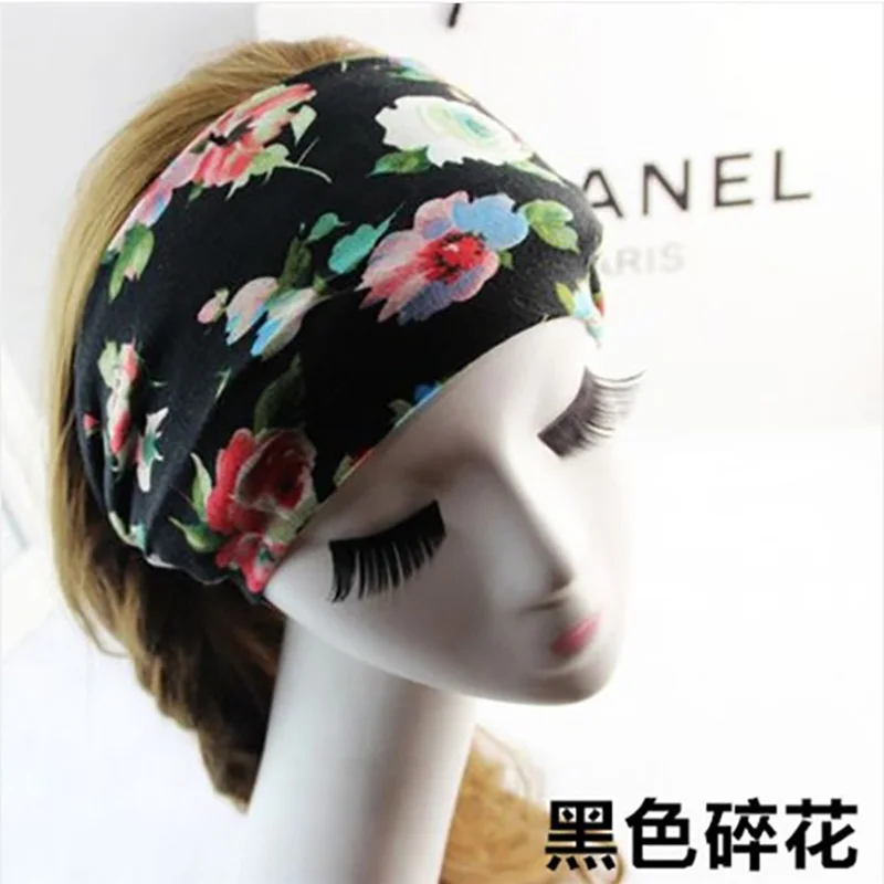 wholesale fashion handmade soft comfortable cotton floral fabric hair accessoryies headbands fashion for women 12cm-OPRF