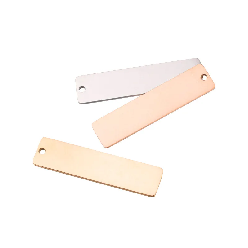 

20pcs 12*50mm Rose Gold/steel Color Stainless steel Material mirror finish Blank Long Bar for DIY Handmade Jewelry Making