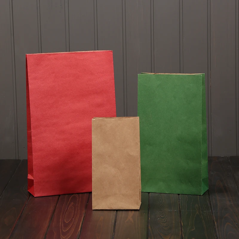 

Kraft Paper Storage Bag, Solid Original Paper Bag for Gift, Food, Candy Holder, Small Accessories Packing, Baking Package