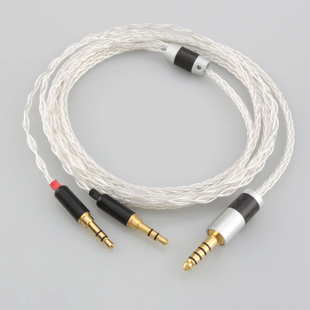 

HIFI 4.4mm 8Cores 7N OCC Silver Plated Balanced Headphone Upgrade Cord Cable For Hifiman SUNDARA he400i he400s HE560 2x3.5mm