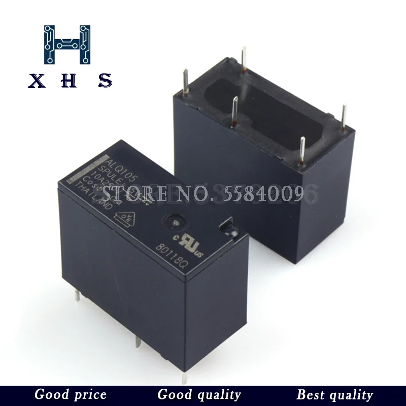 2PCS Relay ALQ105 ALQ112 ALQ124 JQ1P-5V-F JQ1P-12V-F JQ1P-24V-F 10A 5PIN Relay