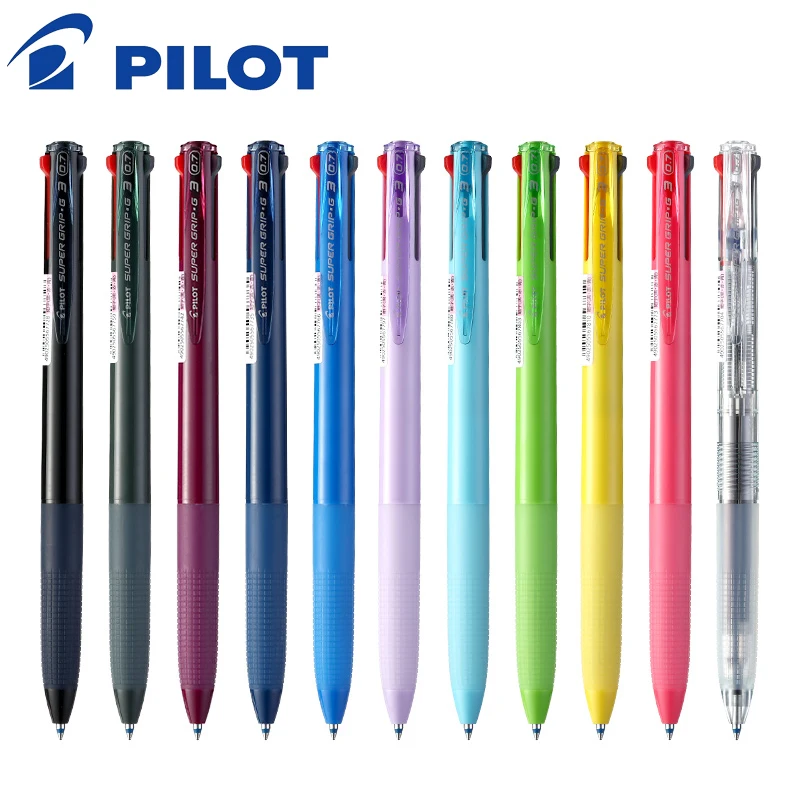 Pilot BKSG-25 Super Grip Multicolor Ballpoint Pen Press Type 0.7mm Multi Function Pen Student Three-in-one Color Module Pen