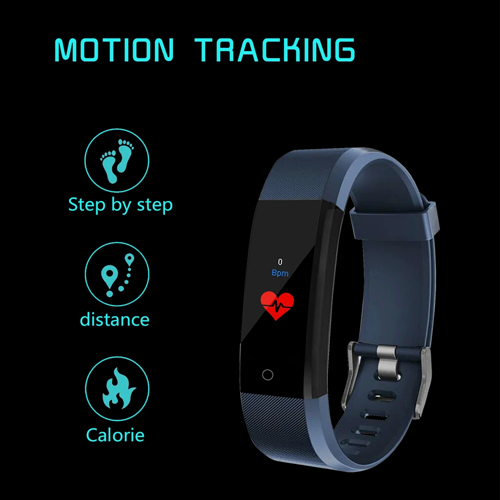 FXM 2019 Smart Watch Men Health Monitor Heart rate/Blood Pressure/Pedometer Bluetooth Waterproof Sports Bracelet