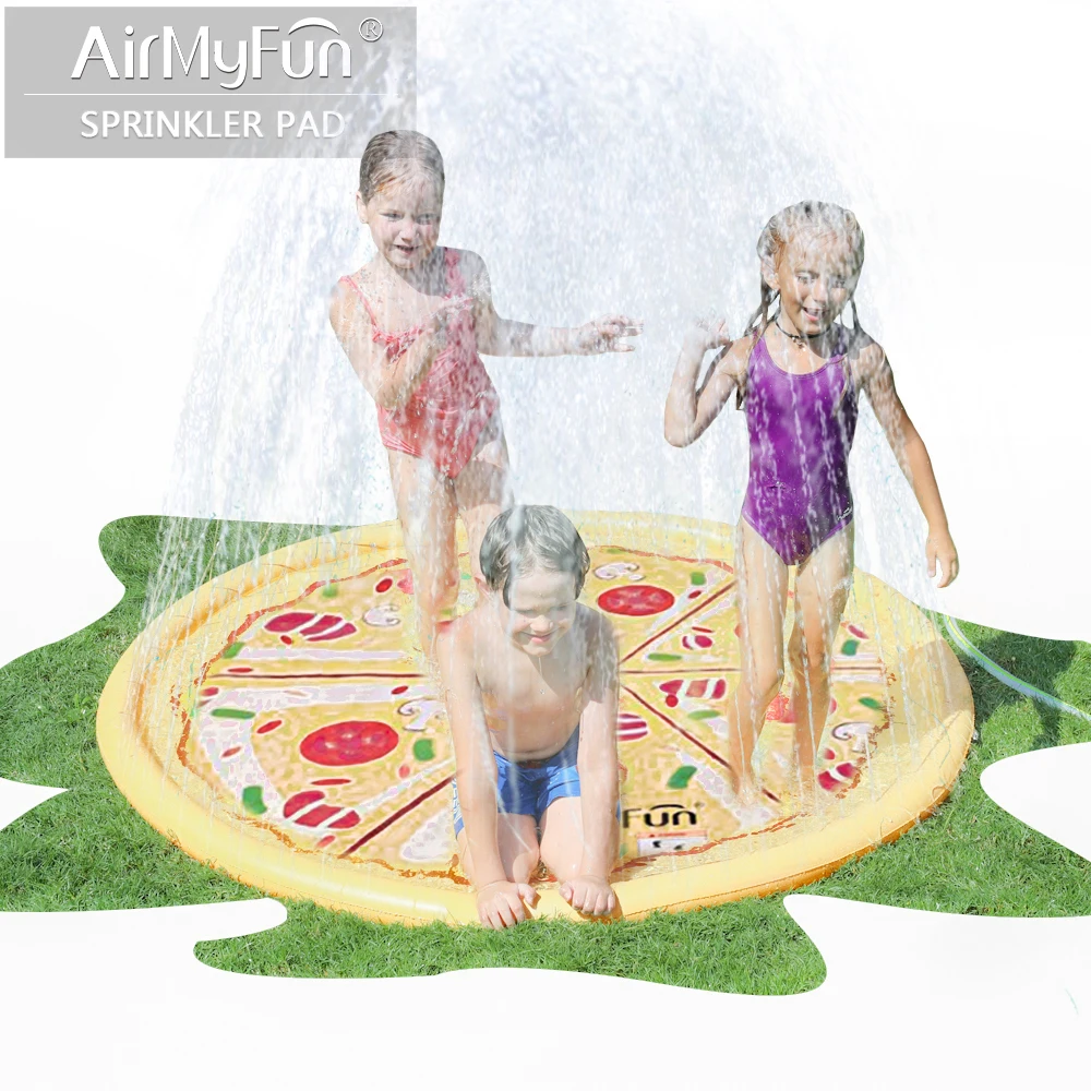 

AirMyFun пиццы посыпать и всплеск игровой коврик, забавный открытый вечерние игрушка поливальная машина для детей, брызговик разбрызгиватель для малышей играть W