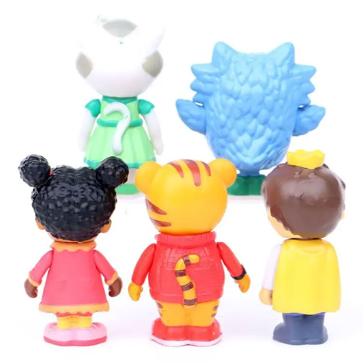 5pcs/set Russian Anime Leo & Tig Action Figures Toy Leopard Brothers PVC Tiger Model Dolls Collect For Children Kids Gift