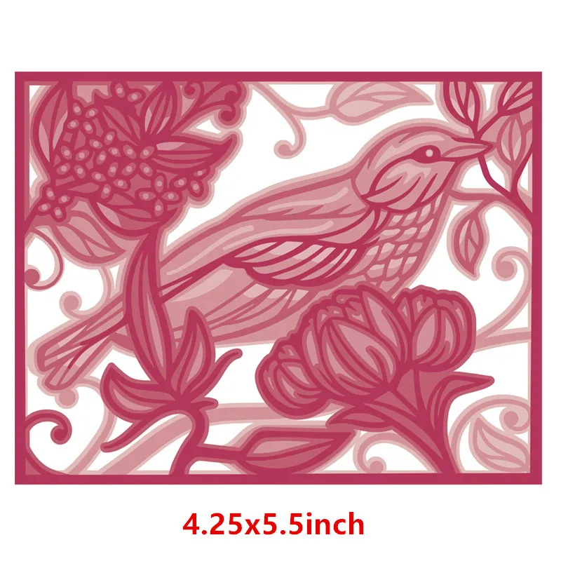 4pcs/Set Layered Summer's Songbird Metal Cutting Dies Stencils for DIY Scrapbooking Paper Cards Making Handmade Crafts New