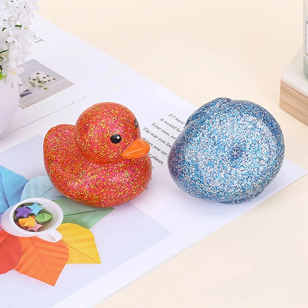 1 PC Baby Bath Toys Gold Powder Rubber Duck Sound Squeaky Bathly Shower Waterfloating Yellow Duck Kids Children Gift Classic Toy