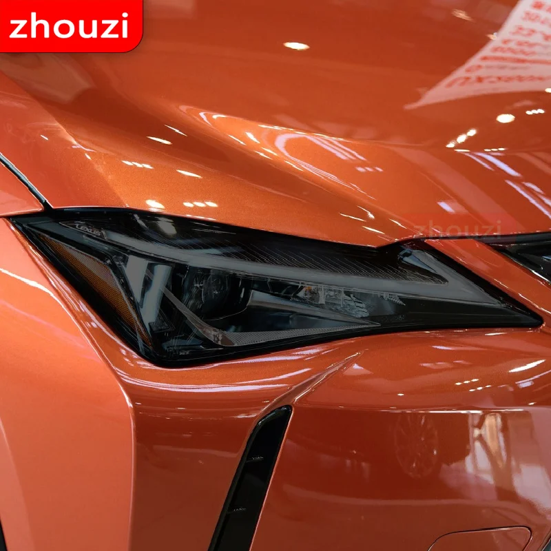 2 Pcs For Lexus UX UX250h UX200 2019 2020 Car Headlight Tint Smoked Black Protective Film Transparent TPU Sticker Accessories